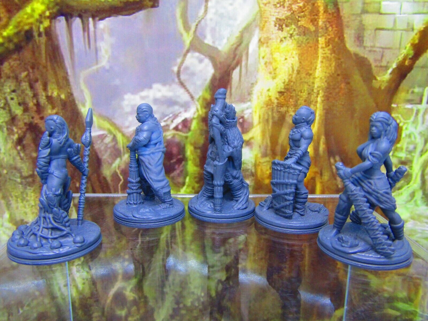 Lot of Tribal Jungle Warrior Tribe Party Mini Miniature Figure 3D Printed Model