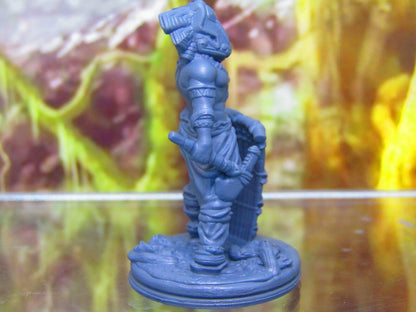 Masked Tribal Jungle Warrior Lizard Warrior Miniature Figure 3D Printed Model