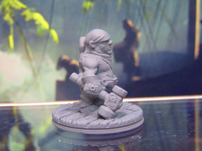 Sailor Pirate Mechanic Gnome Mini Miniature 3D Printed Model 28/32mm Scale