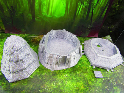 2 Floor Modular Celtic Farm House Scatter Terrain Scenery Mini Miniature Model