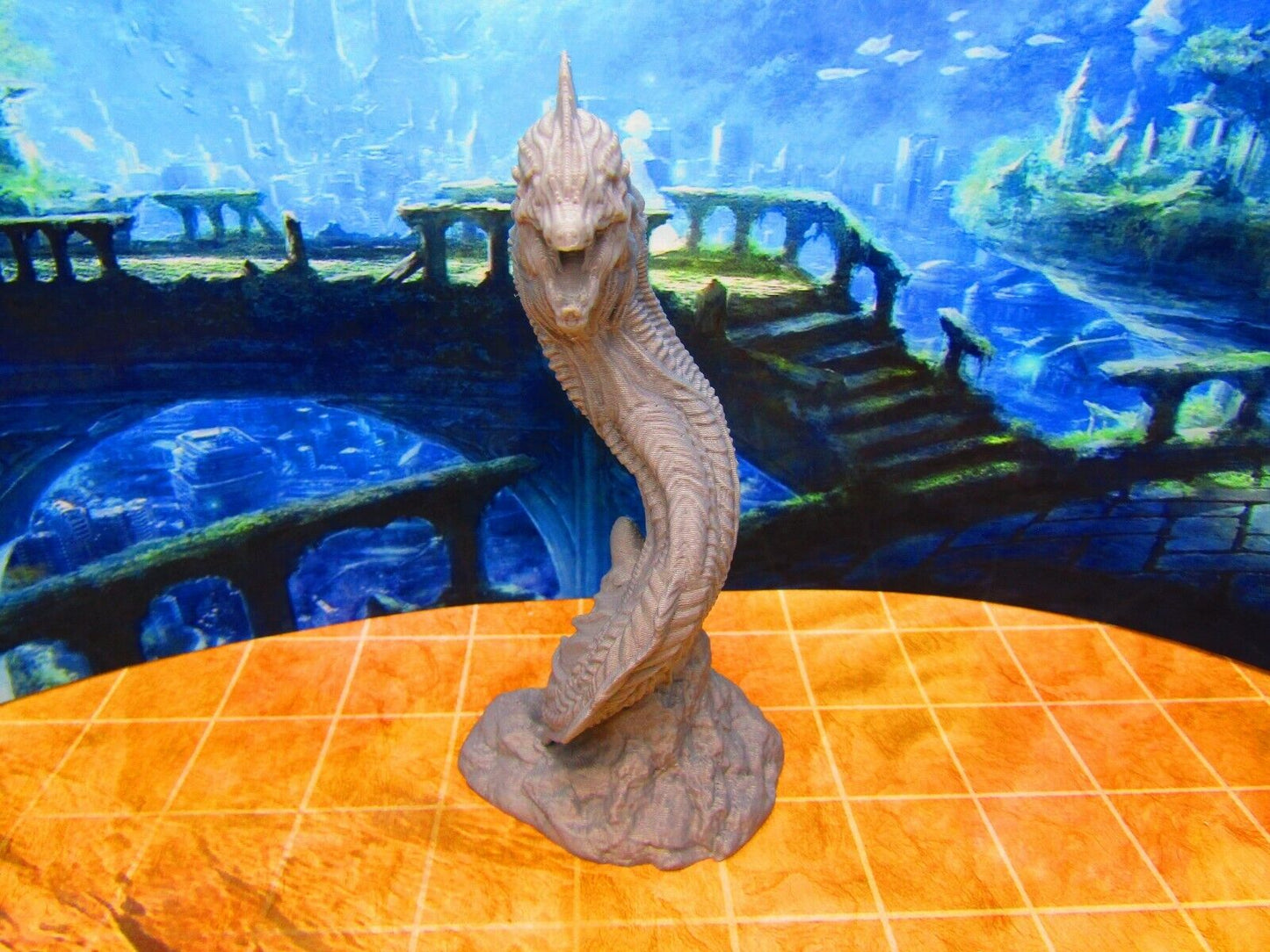 Giant Eel Underwater Monster Encounter Mini Miniature 3D Printed Figure Model