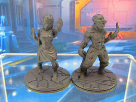 Alien Zombie Infected Space Mutants Pair Mini Miniature Figure 3D Printed Model