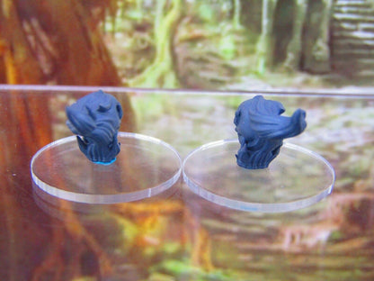Pair of Flaming Skulls Mini Miniatures 3D Printed Resin Model Figure 28/32mm