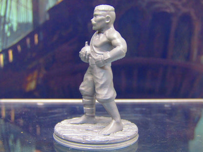 Human Pirate Crewman Bomber Mini Miniature Figure 3D Printed Model 28/32mm Scale