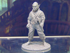 Half Orc Pirate with Axe Mini Miniature Figure 3D Printed Model 28/32mm Scale