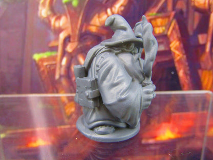 Dwarf Wizard Mini Miniature Figure 3D Printed Model 28/32mm Scale RPG Fantasy