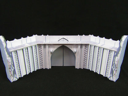 Small Fortress Walls Set Scatter Terrain Scenery 3D Printed Mini Miniature Model