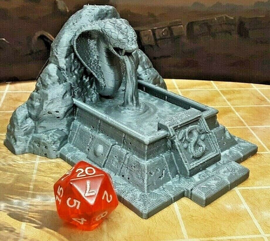 Snake Altar Fountain Scatter Terrain Scenery Miniature Tabletop Fantasy Games