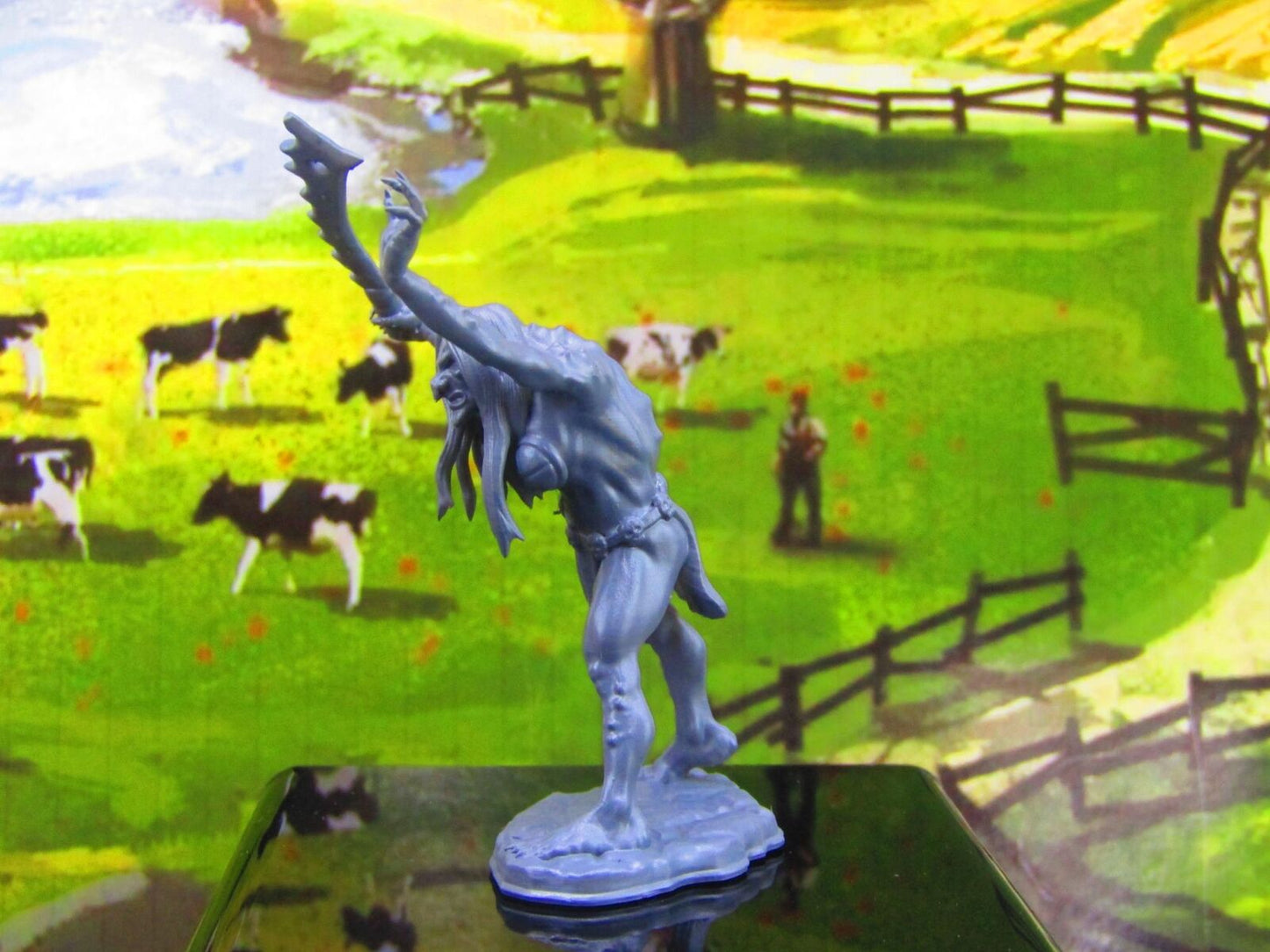 Female Troll Hag W/ Sawtooth Sword Monster Encounter Mini Miniature Model