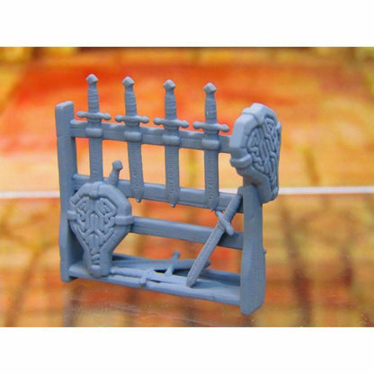 Set of 5 Weapon Racks Scatter Terrain Scenery Props Miniatures