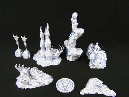 Demon's Lair Abyss Scatter Terrain Scenery 3D Printed Mini Miniature Model