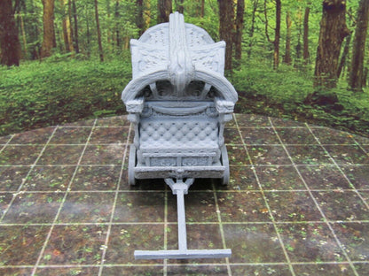 Fortune Teller Gypsy's Wagon & Horses Scenery Terrain 3D Printed Model 28/32mm