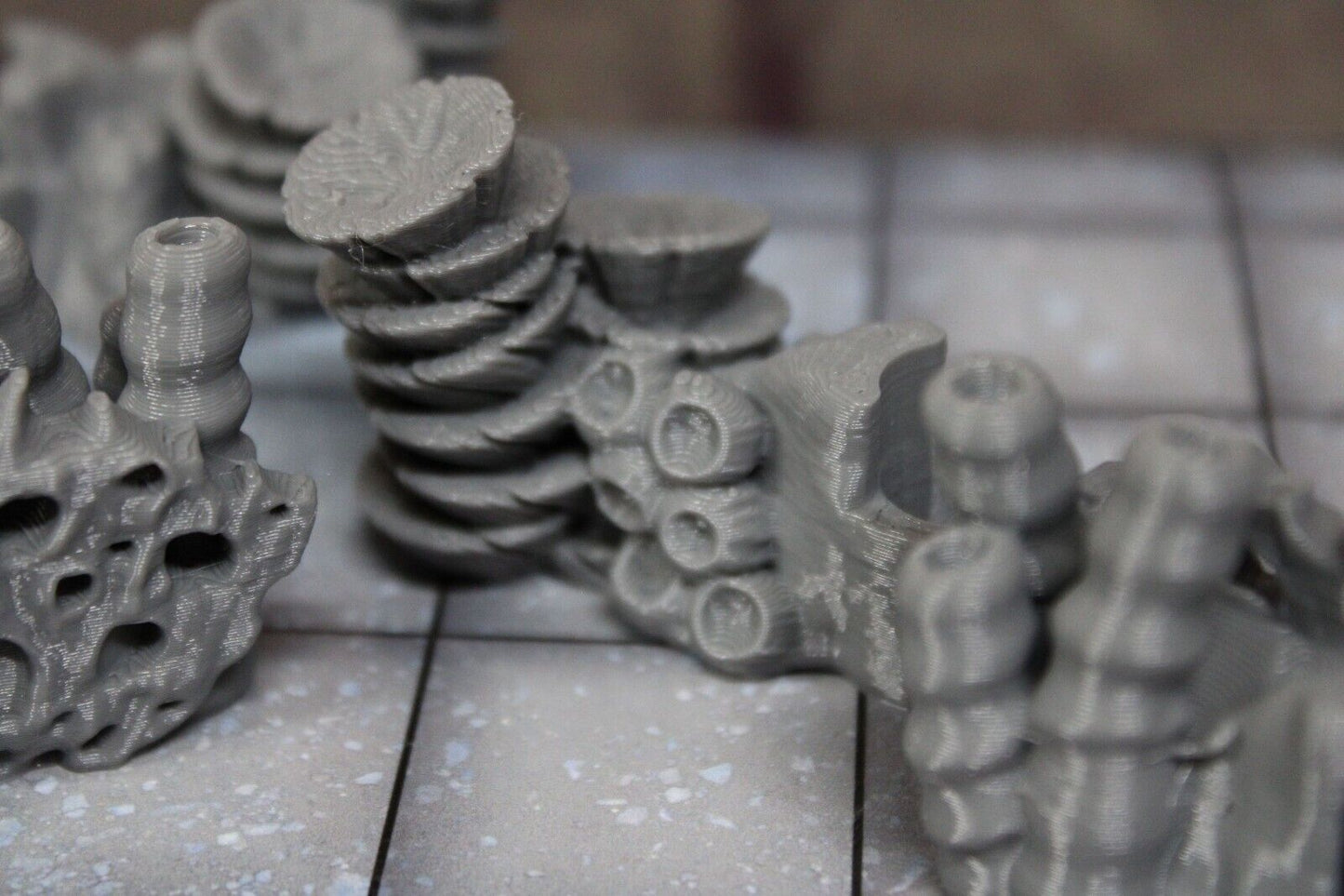 4pc Underwater Labyrinth Coral Wall Ends Walls Dungeonsticks Map Set Scenery D&D