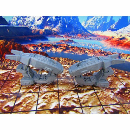Pair of Single Wheel Bikes ATV Vehicles Terrain Scenery Miniature 3D Printed