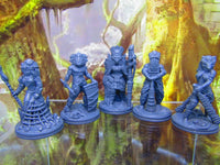 
              5pc Masked Tribal Jungle Tribe War Party Mini Miniature Figure 3D Printed Model
            