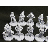 
              Sci Fi Mini Set 2 - 18 pc Humans, Dwarves, & Humanoids Miniatures Set 3D Printed
            