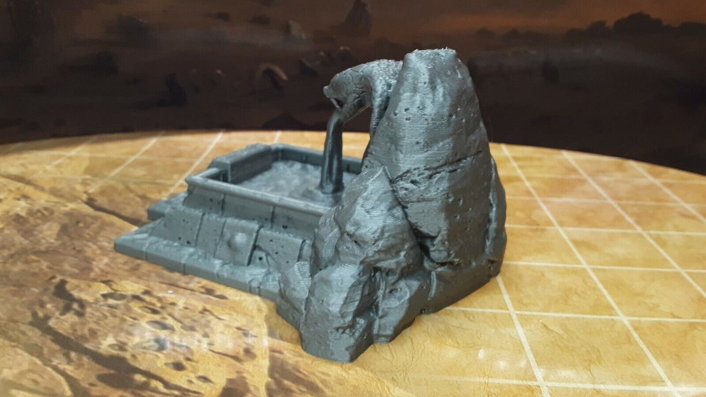 Snake Altar Fountain Scatter Terrain Scenery Miniature Tabletop Fantasy Games