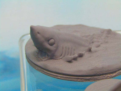 4pc Swimming Sharks Set Mini Miniature Scatter Terrain Scenery 3D Printed Model