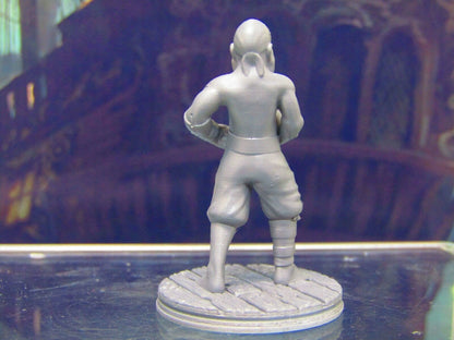 Human Pirate Crewman Canon Baller Mini Miniature Figure 3D Printed Model 28/32mm
