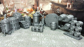 15 Piece Dwarven Ale Works 28mm Scale Model Dungeons & Dragons Scatter Terrain