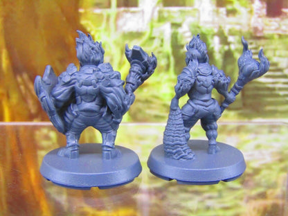 Azer Elemental Pair Mini Miniatures 3D Printed Resin Model Figure 28/32mm Scale