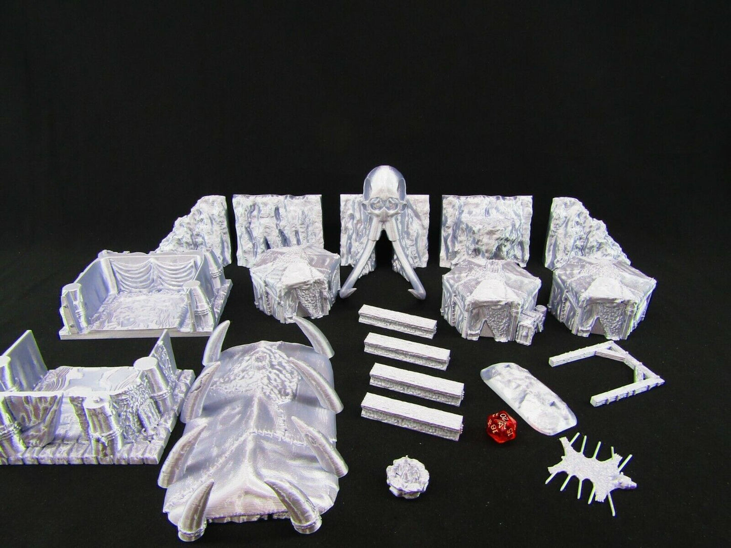 Barbarian Village Camp Set Scatter Terrain Scenery 3D Printed Mini Miniature