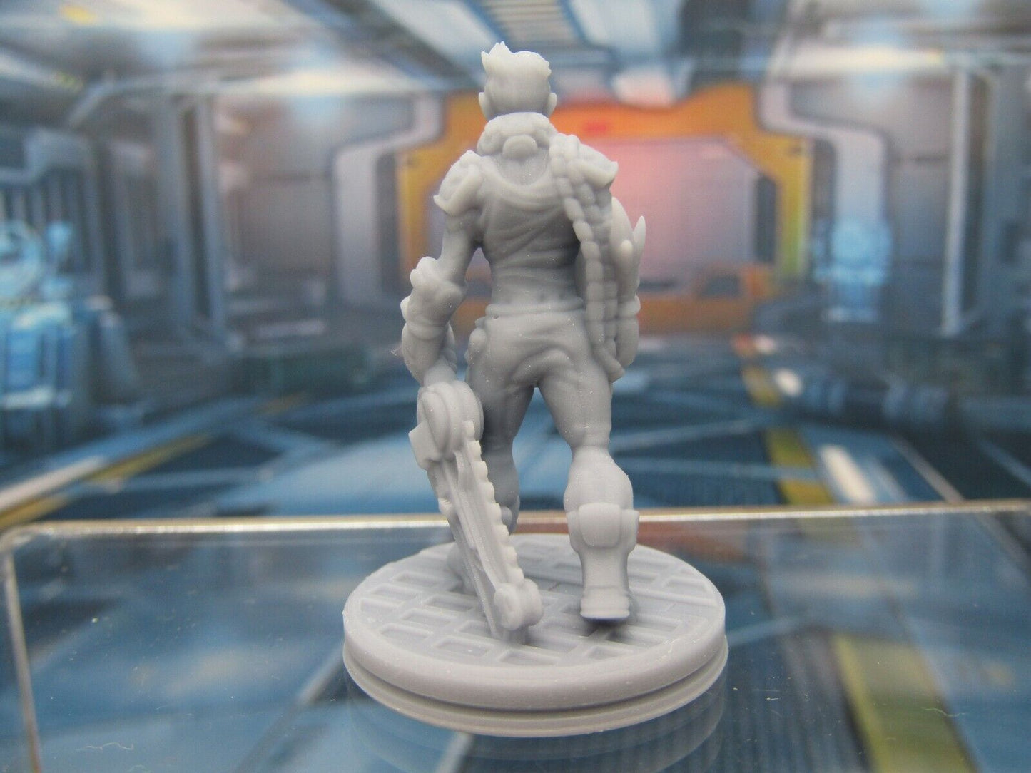 Alien Zombie Mutant w/ Chainsaw Sword Mini Miniature Figure 3D Printed Model