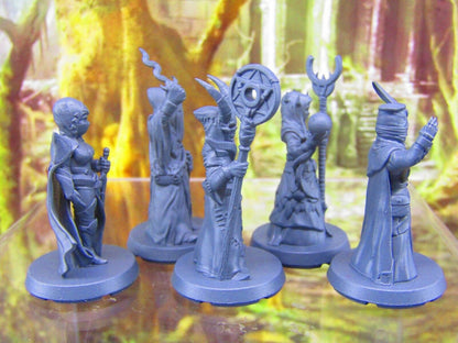 5pc Cultists Zealots Set Mini Miniatures 3D Printed Resin Model Figure 28/32mm