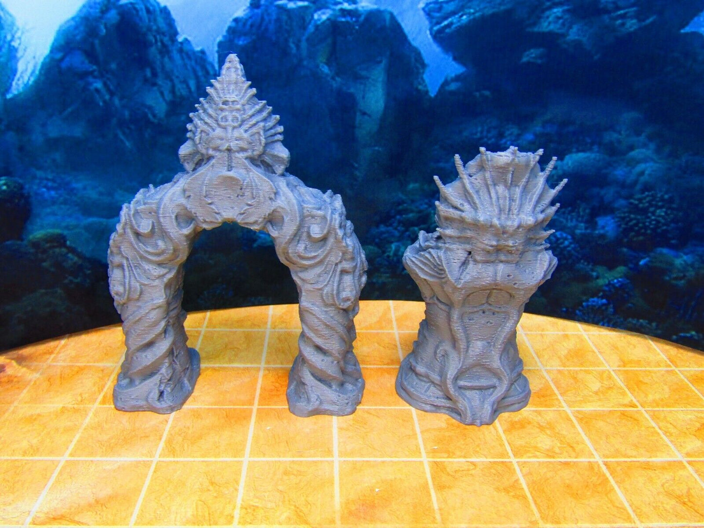 Merfolk Underwater City Entryway and Throne Scenery Scatter Terrain Props