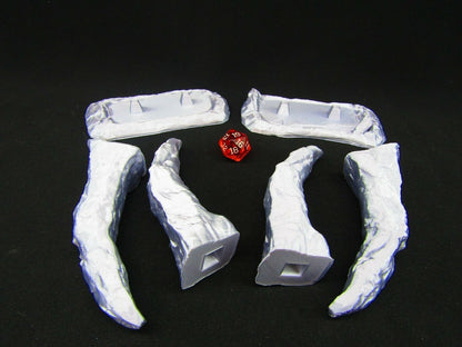 Rocky Spikes Pair Mountainous Scatter Terrain Scenery 3D Printed Mini Miniature