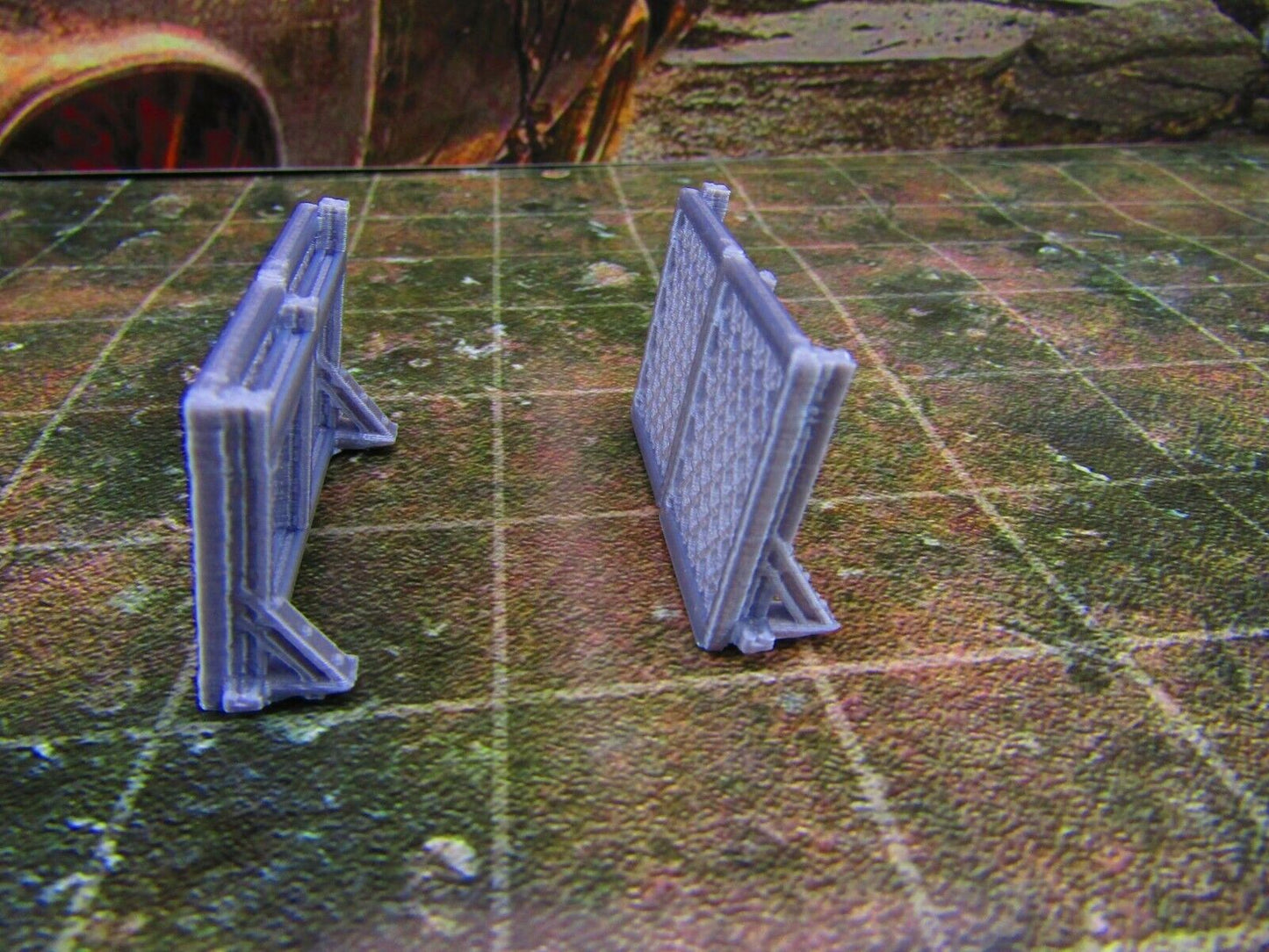 2pc Chainlink Fence Wall Barricade Sections Scatter Terrain Scenery Wasteland