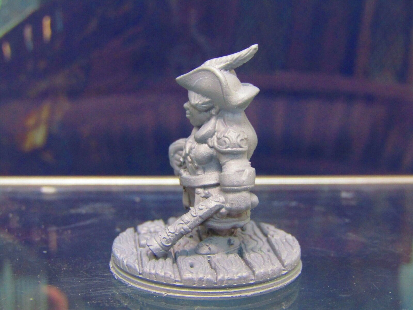 Gnome Female Pirate Captain Mini Miniature Figure 3D Printed Model 28/32mm Scale