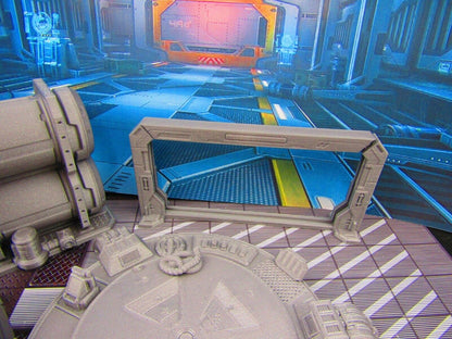 8 pc Space Ship Hangar Starfighter Landing & Service Bay Scenery Scatter Terrain