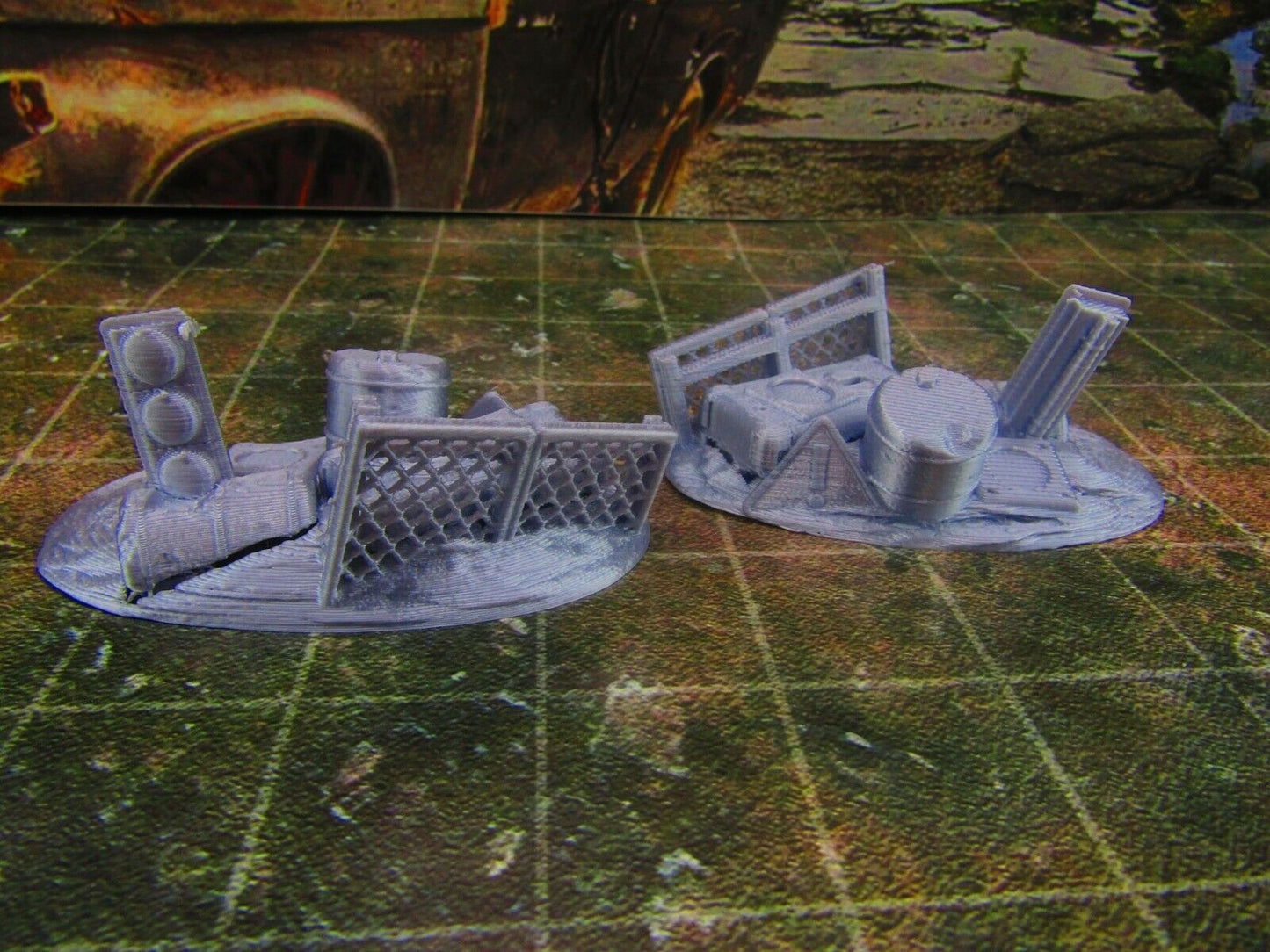 2pc Junk Street Rubble H Scatter Terrain Scenery Wasteland Apocalypse Dystopian