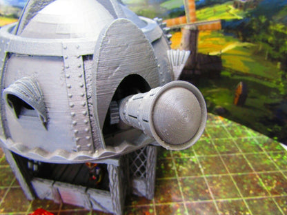 Large Lookout Tower Telescope Observatory atop Belltower Scatter Terrain Scenery