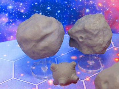 6 Piece Asteroid Field w/ Mines Defense System Starfinder Fleet Scale Starship