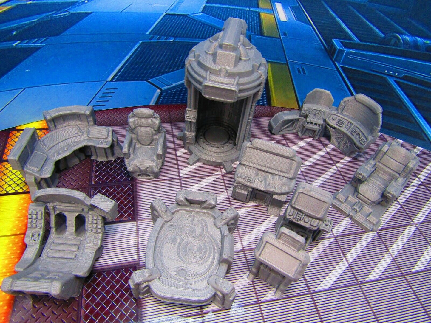 10 pc Space Ship Bridge Command Scatter Terrain Scenery
