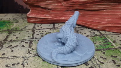 Monster Crocodile Encounter Mini Miniature 28/32mm Figure D&D 3D Printed Resin