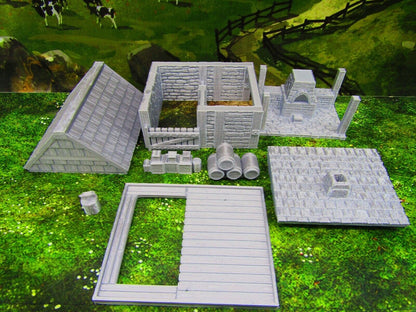 Blacksmith / Farrier Quarters Stable Smithy Forge Scatter Terrain Scenery 3D