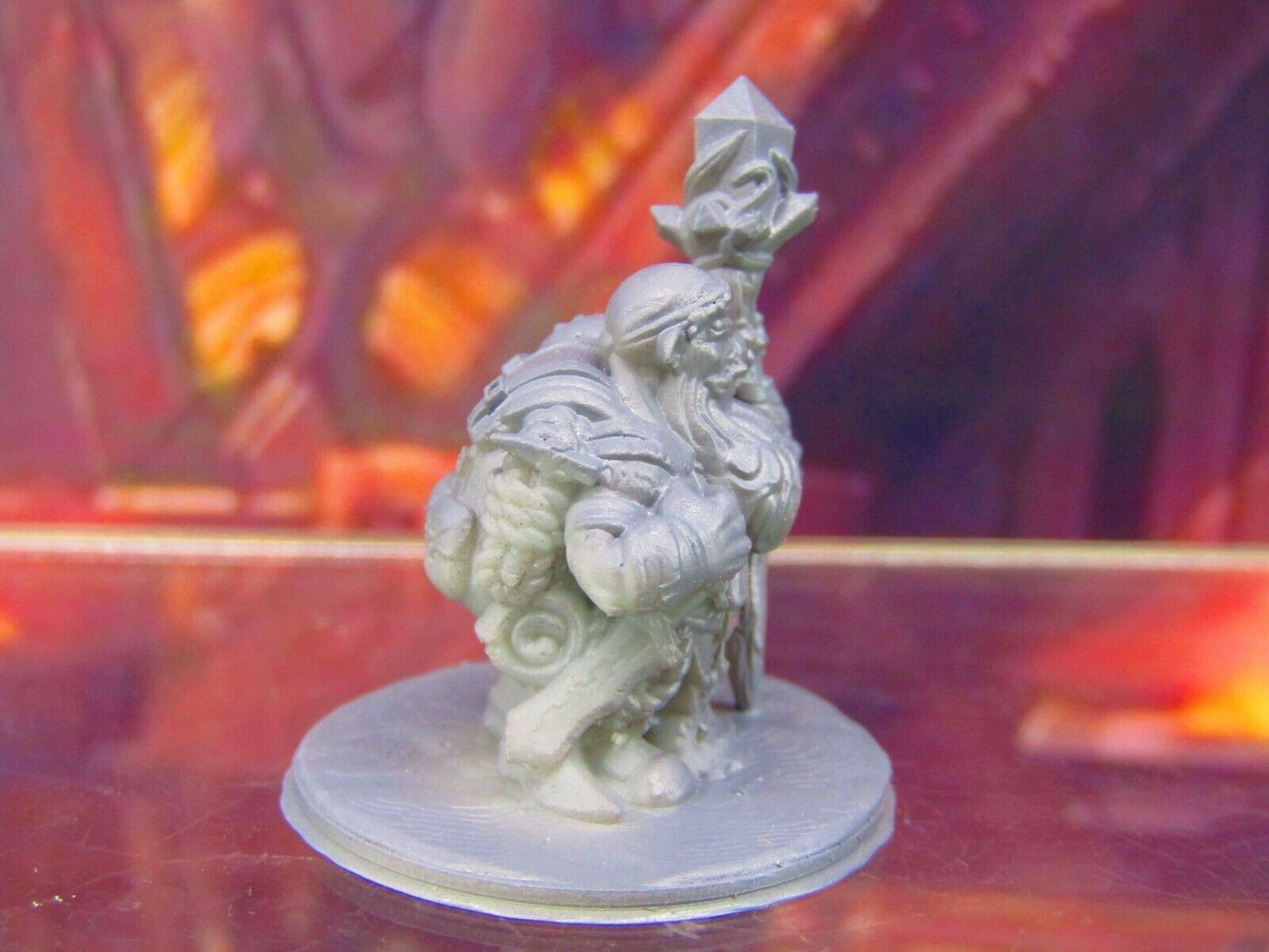 Deep Gnome Wanderer w/ Crystal Staff Mini Miniature Figure 3D Printed Model