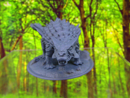 Battle Damaged Ankylosaurus Dinosaur Mini Miniature 3D Printed Model 28/32mm