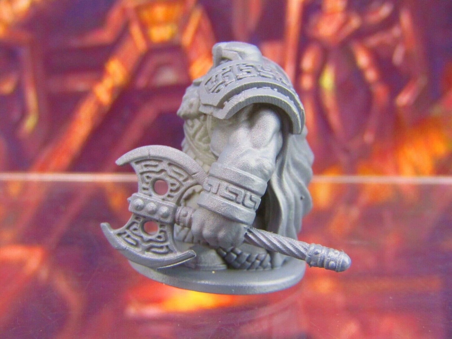 Dwarven Guard B Mini Miniature Figure 3D Printed Model 28/32mm Scale RPG Fantasy