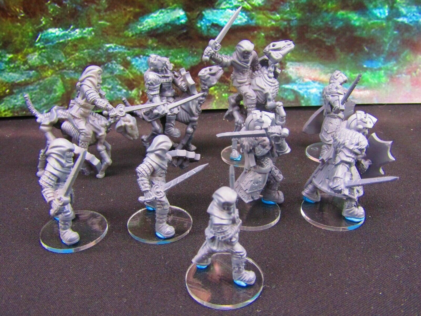 9pc Undead Skeleton Soldier & Calvary Set Mini Miniature Model Character Figure