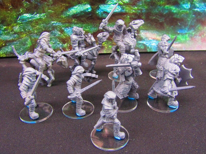 9pc Undead Skeleton Soldier & Calvary Set Mini Miniature Model Character Figure