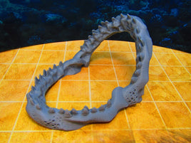 Megalodon Shark Jaw Sea Monster Maw Teeth Boneyard Scenery Scatter Terrain Props