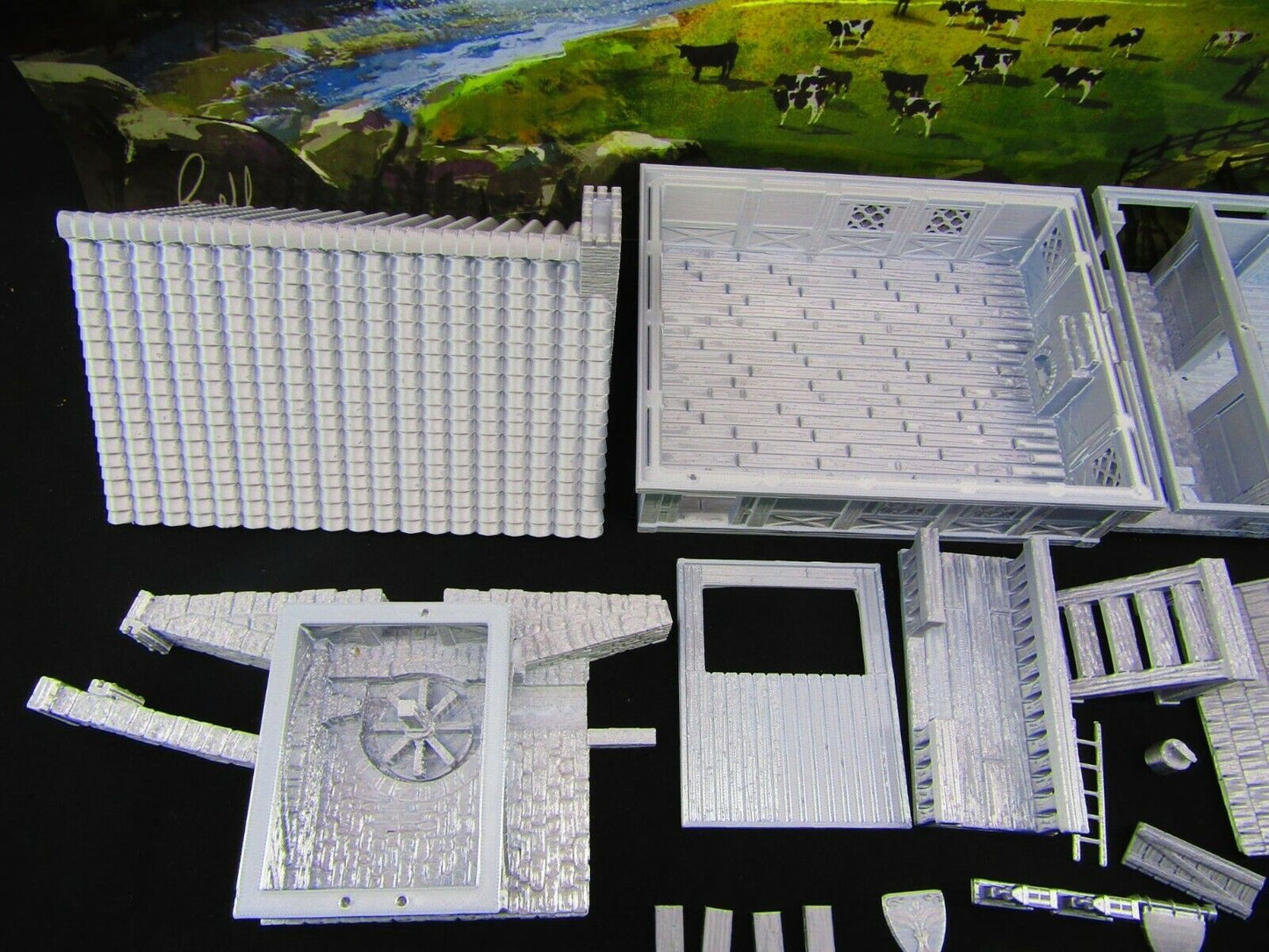 Large Village Center Mill, Stable, Blacksmith, Shops, Tavern & Inn Scatter