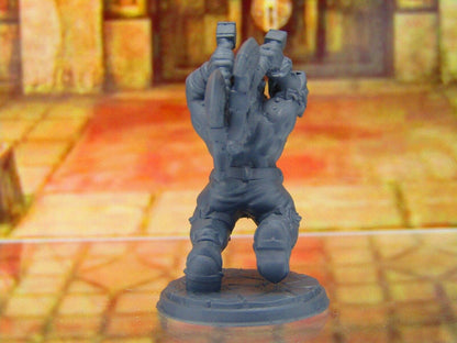 Hegnar the Impetuous Beserker Barbarian Dwarf Mini Miniatures 3D Printed Model