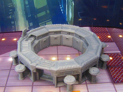27pc Sci Fi Modular Bar Scenery Terrain Set w/ Mini Characters 3D Print