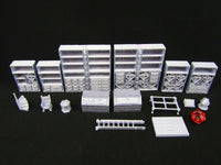 
              16pc Small Library Book Shelves Scatter Terrain Scenery 3D Printed Mini
            