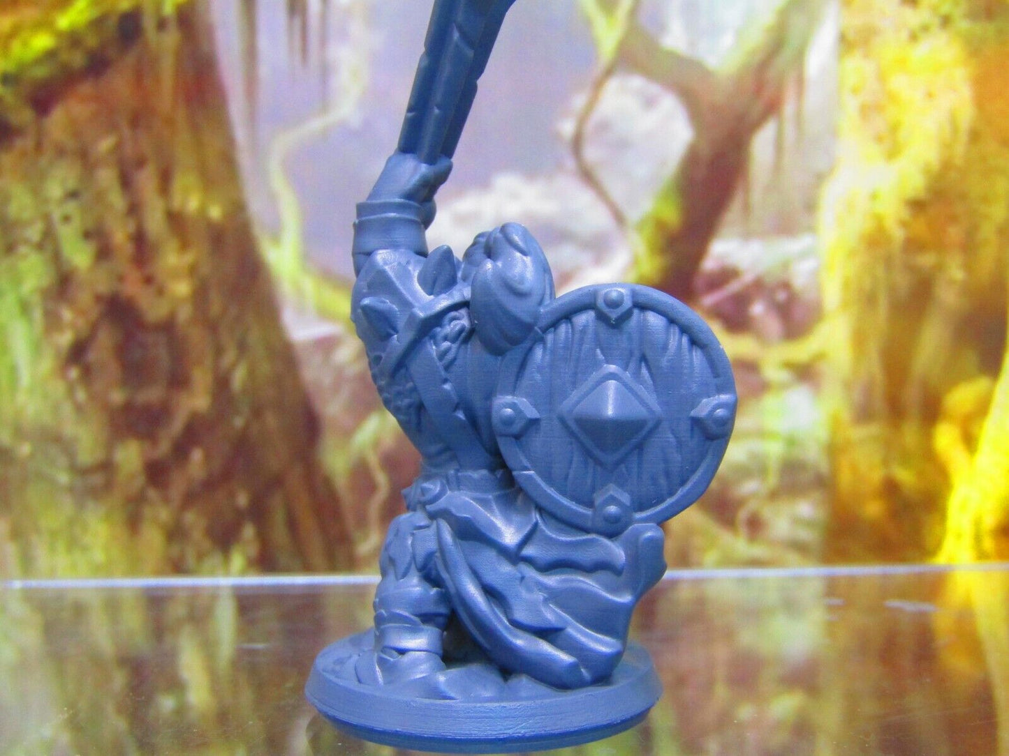 Orc Fighter Warrior Soldier w/Club/Shield Mini Miniature Figure 3D Printed Model